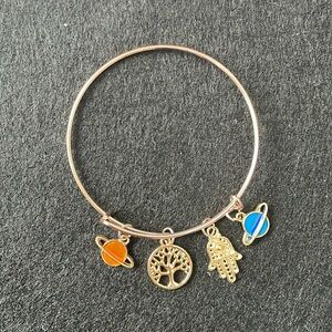 handmade bangle charm bracelet